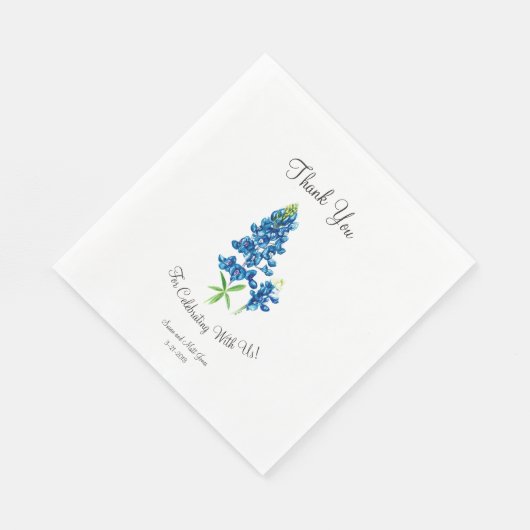 Bluebonnet Wedding Serviette (Ecke)