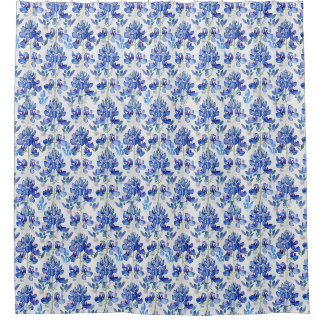 Bluebonnet-Wildblume, botanisches Texas Duschvorhang