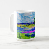 Bluebonnet-Wildblumen Kaffeetasse (Vorderseite Links)