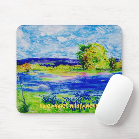 Bluebonnet-Wildblumen Mousepad (Mit Mouse)