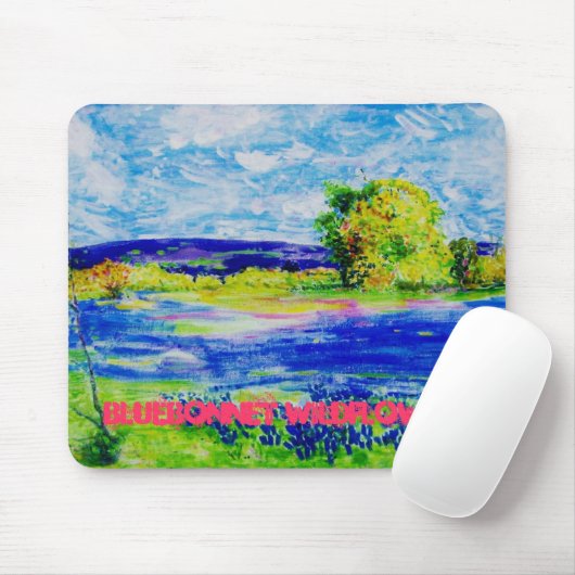 Bluebonnet-Wildblumen Mousepad (Mit Mouse)