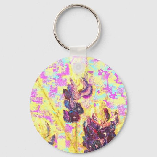 Bluebonnet-Wildblumen Schlüsselanhänger (Vorderseite)