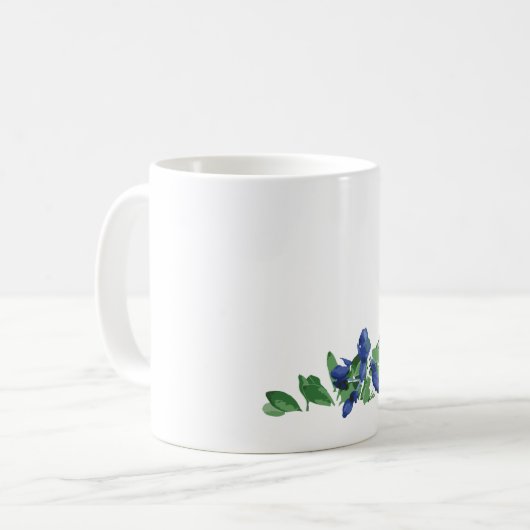 Bluebonnet Wilde Blume, Texas-Blume Kaffeetasse (Vorderseite Links)