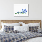 Bluebonnet Wilde Blume, Texas-Blume Leinwanddruck (Insitu (Schlafzimmer))