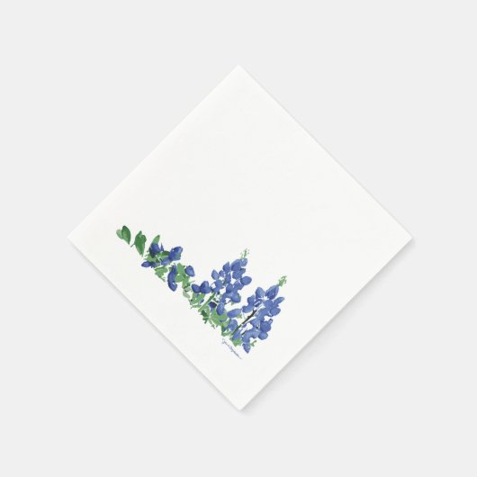 Bluebonnet Wilde Blume, Texas-Blume Serviette (Ecke)
