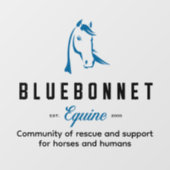 Bluebonnet Window Decall Fensteraufkleber (Blatt)