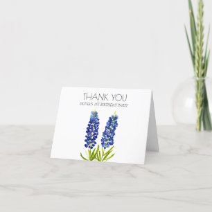 Bluebonnets 1. Geburtstagsfeier Danke