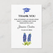 Bluebonnets Abschluss Vielen Dank Begleitkarte (Vorderseite)