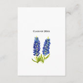 Bluebonnets Abschluss Vielen Dank Begleitkarte (Rückseite)