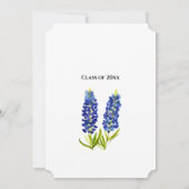 Bluebonnets Abschluss Vielen Dank Einladung (Rückseite)