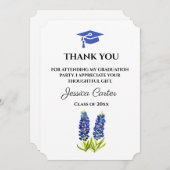 Bluebonnets Abschluss Vielen Dank Einladung (Vorne/Hinten)