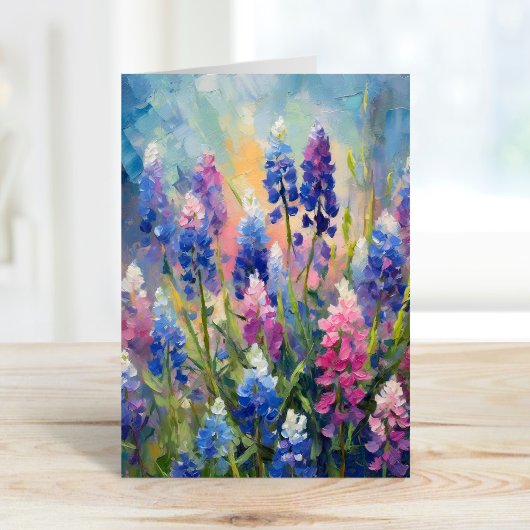 Bluebonnets Abstrakte Blumenart Karte