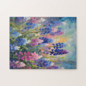 Bluebonnets Abstrakte Blumenart Puzzle (Horizontal)