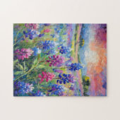 Bluebonnets Abstrakte Blumenart Puzzle (Horizontal)