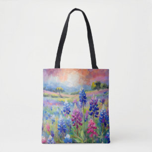 Bluebonnets Abstrakte Blumenart Tasche