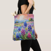 Bluebonnets Abstrakte Blumenart Tasche (Von Nahem)