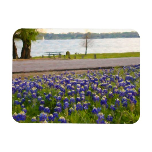 Bluebonnets am See Magnet (Horizontal)