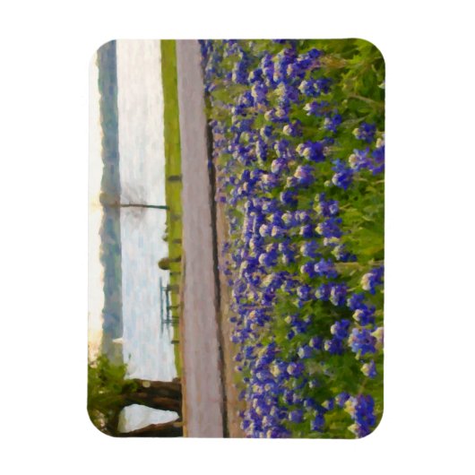 Bluebonnets am See Magnet (Vertikal)