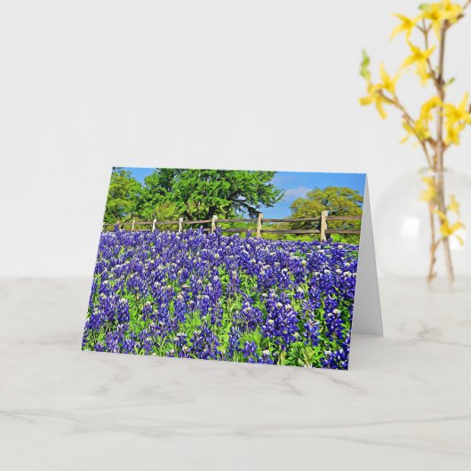 Bluebonnets Art Scripture Card Psalm 145:5 Karte (Gelbe Blume)