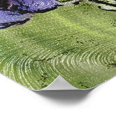 Bluebonnets auf Glas Poster (Ecke)