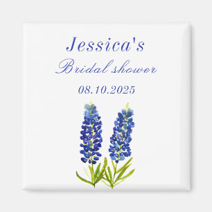 Bluebonnets Blue Floral Texas Brautparty Magnet