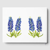 Bluebonnets Blue Floral Texas Floral Wedding Gästebuch (Rückseite)