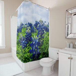Bluebonnets Blue Floral Texas Texan Elegant Duschvorhang