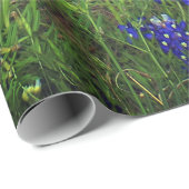 Bluebonnets Blue Floral Texas Texan Elegant Geschenkpapier (Rolleneckpunkt)