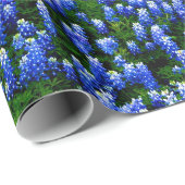 Bluebonnets Blue Floral Texas Texan Elegant Geschenkpapier (Rolleneckpunkt)