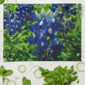 Bluebonnets Blue Floral Texas Texan Elegant Geschirrtuch (Gefaltet)