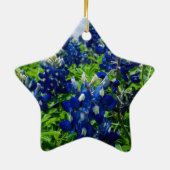 Bluebonnets Blue Floral Texas Texan Elegant Keramik Ornament (Hinten)