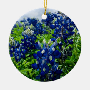 Bluebonnets Blue Floral Texas Texan Elegant Keramik Ornament