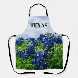Bluebonnets Blue Floral Texas Texan Elegant Schürze