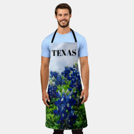 Bluebonnets Blue Floral Texas Texan Elegant Schürze
