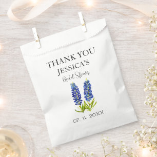 Bluebonnets Blue Flowers Brautparty Geschenktütchen