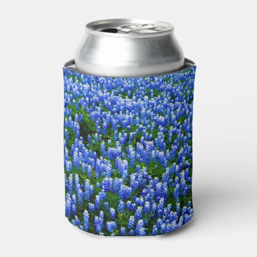 Bluebonnets Blue Flowers Texas Floral Can Cooler Dosenkühler (Kanne Vorderseite)