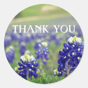 Bluebonnets Blue Flowers Texas Floral Runder Aufkleber