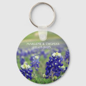 Bluebonnets Blue Flowers Texas Floral Wedding Schlüsselanhänger (Vorderseite)