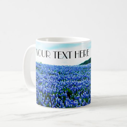 Bluebonnets Blue Flowers Texas texan Floral Coffee Kaffeetasse (Vorderseite Links)
