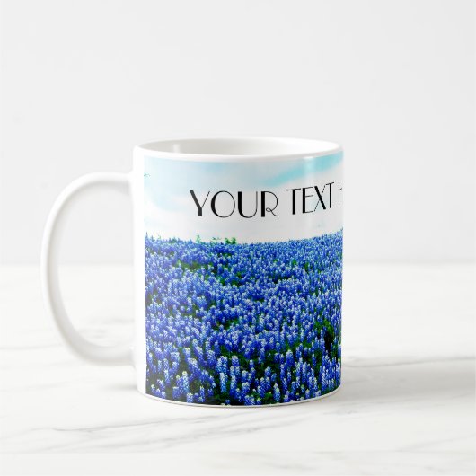 Bluebonnets Blue Flowers Texas texan Floral Coffee Kaffeetasse (Links)