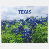 Bluebonnets Blue Flowers Texas texan Floral Fleece (Vorderseite (Horizontal))