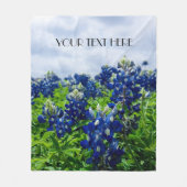 Bluebonnets Blue Flowers Texas texan Floral Fleecedecke (Vorderseite)