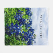 Bluebonnets Blue Flowers Texas texan Floral Fleecedecke (Vorderseite (Horizontal))