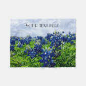 Bluebonnets Blue Flowers Texas texan Floral Fleecedecke (Vorderseite (Horizontal))