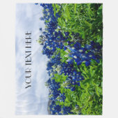 Bluebonnets Blue Flowers Texas texan Floral Fleecedecke (Vorderseite)