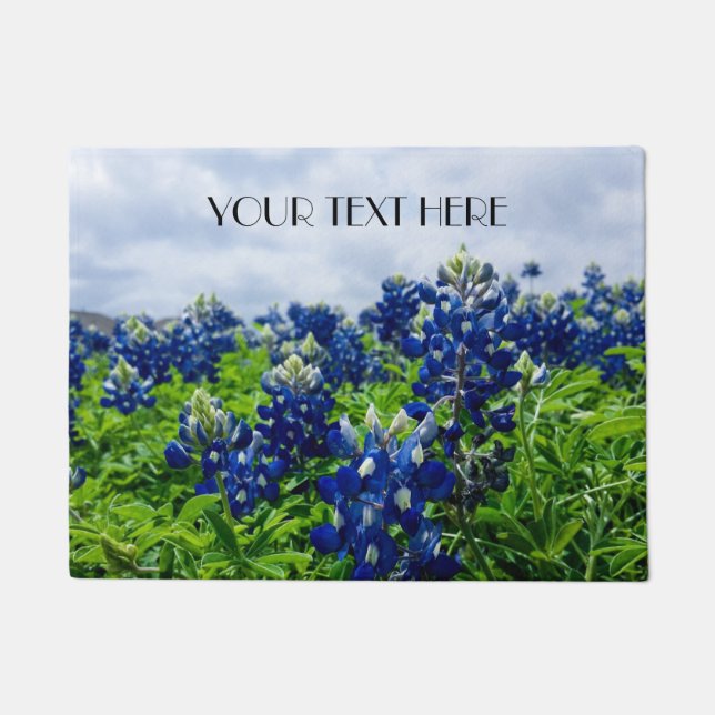Bluebonnets Blue Flowers Texas texan Floral Fußmatte (Vorderseite)