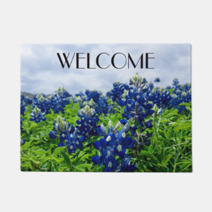 Bluebonnets Blue Flowers Texas texan Floral Fußmatte