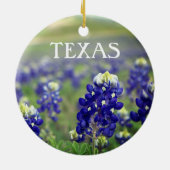Bluebonnets Blue Flowers Texas Texan Floral Keramik Ornament (Hinten)