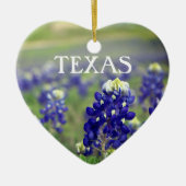 Bluebonnets Blue Flowers Texas Texan Floral Keramik Ornament (Vorne)