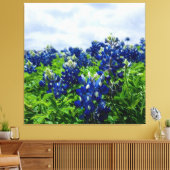 Bluebonnets Blue Flowers Texas Texan Floral Leinwanddruck (Insitu (Wohnzimmer))
